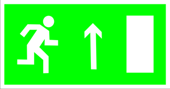 E11 направление к эвакуационному выходу (правосторонний) (пленка, 300х150 мм) - Знаки безопасности - Эвакуационные знаки - vektorb.ru