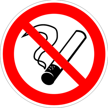 P01 запрещается курить (пленка, 200х200 мм) - Знаки безопасности - Запрещающие знаки - vektorb.ru